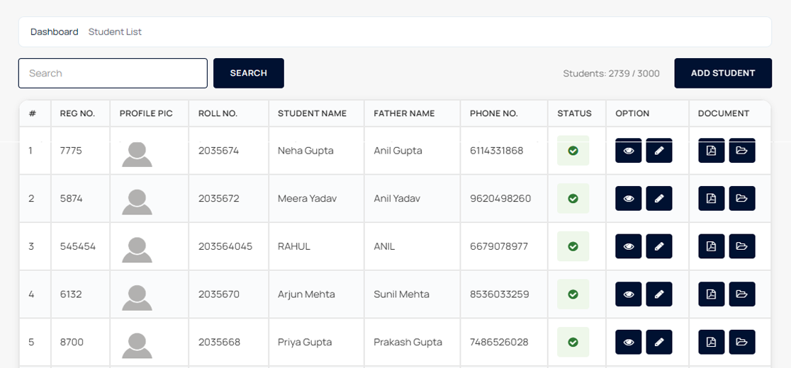 Manage Student